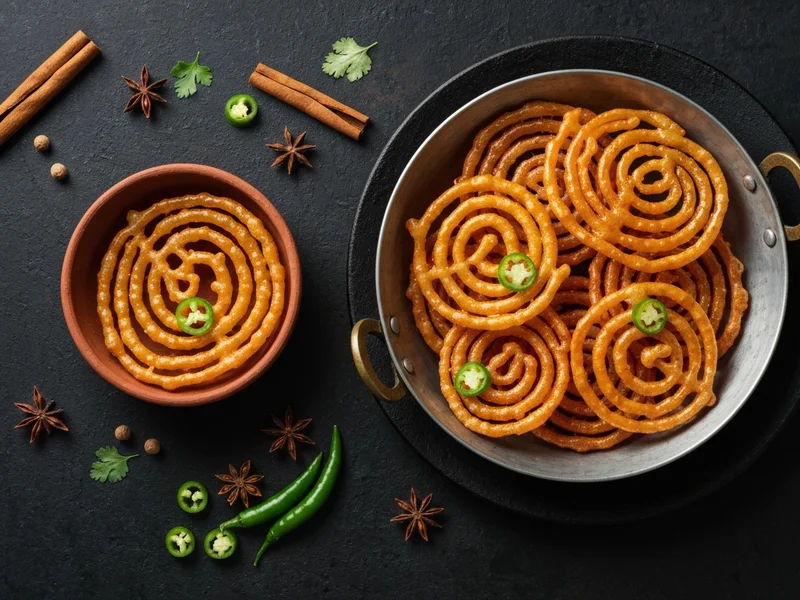 Homemade Jalebi — Crispy Saffron Syrup Spirals